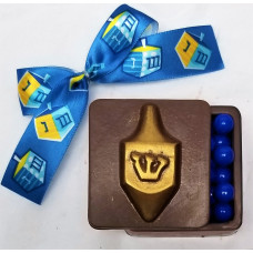 Dreidel on lid Chocolate Box 